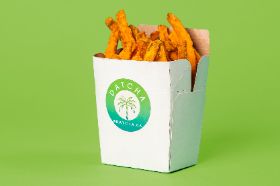 Crispy sweet potato fries with creamy cumin sauce.