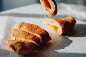 ADL Cheddar cheese served on homemade fries bread.